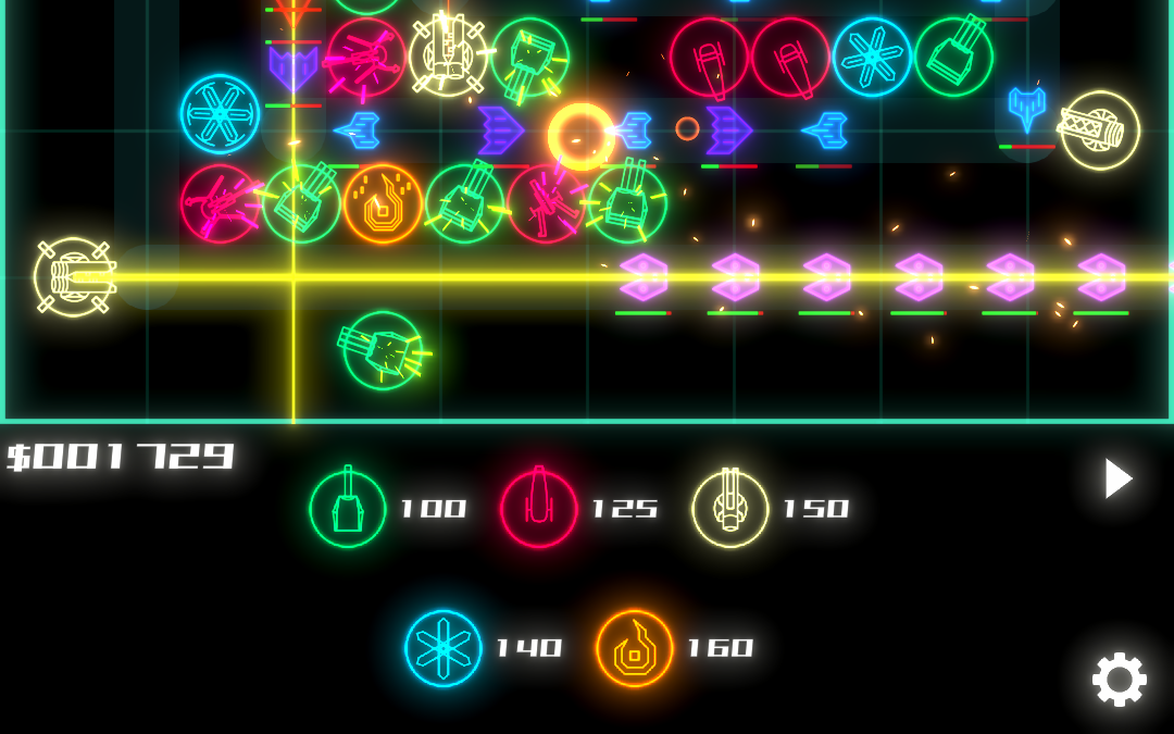 SPHERE DEFENSEのゲーム画面