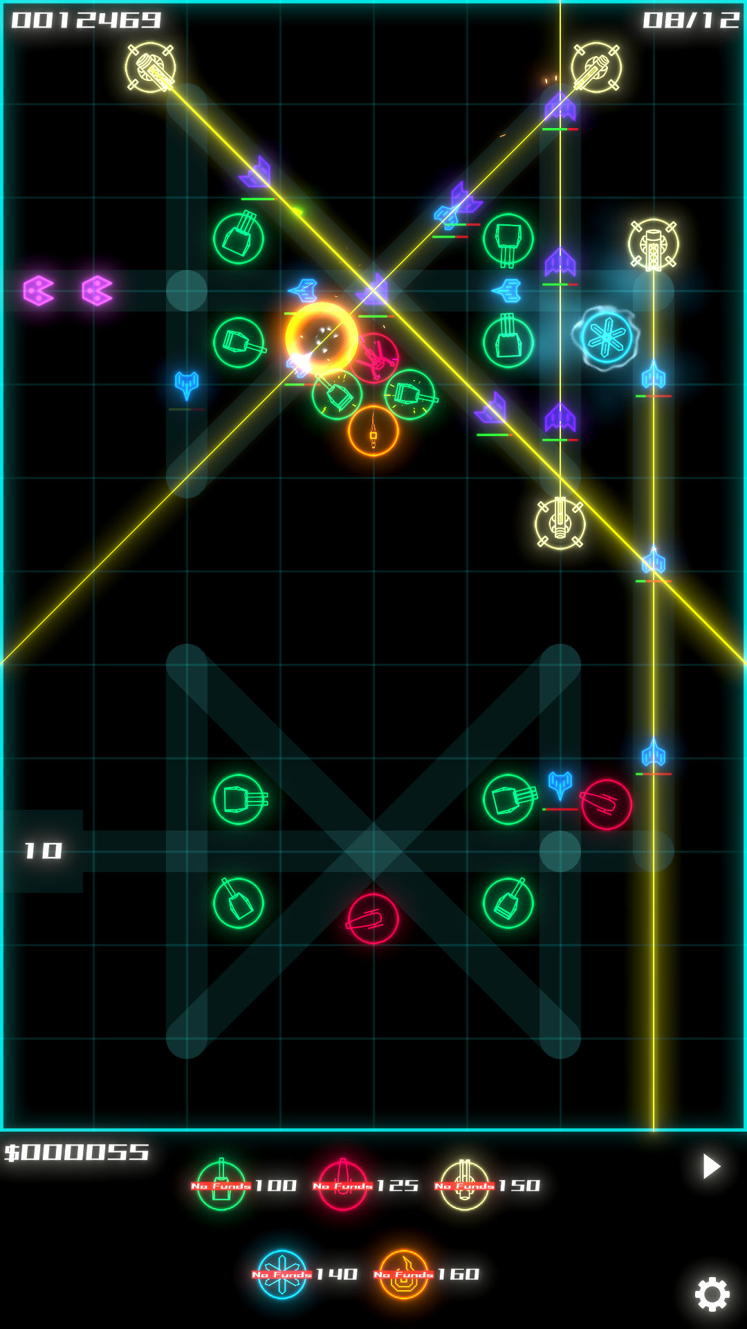 SPHERE DEFENSEの戦闘画面